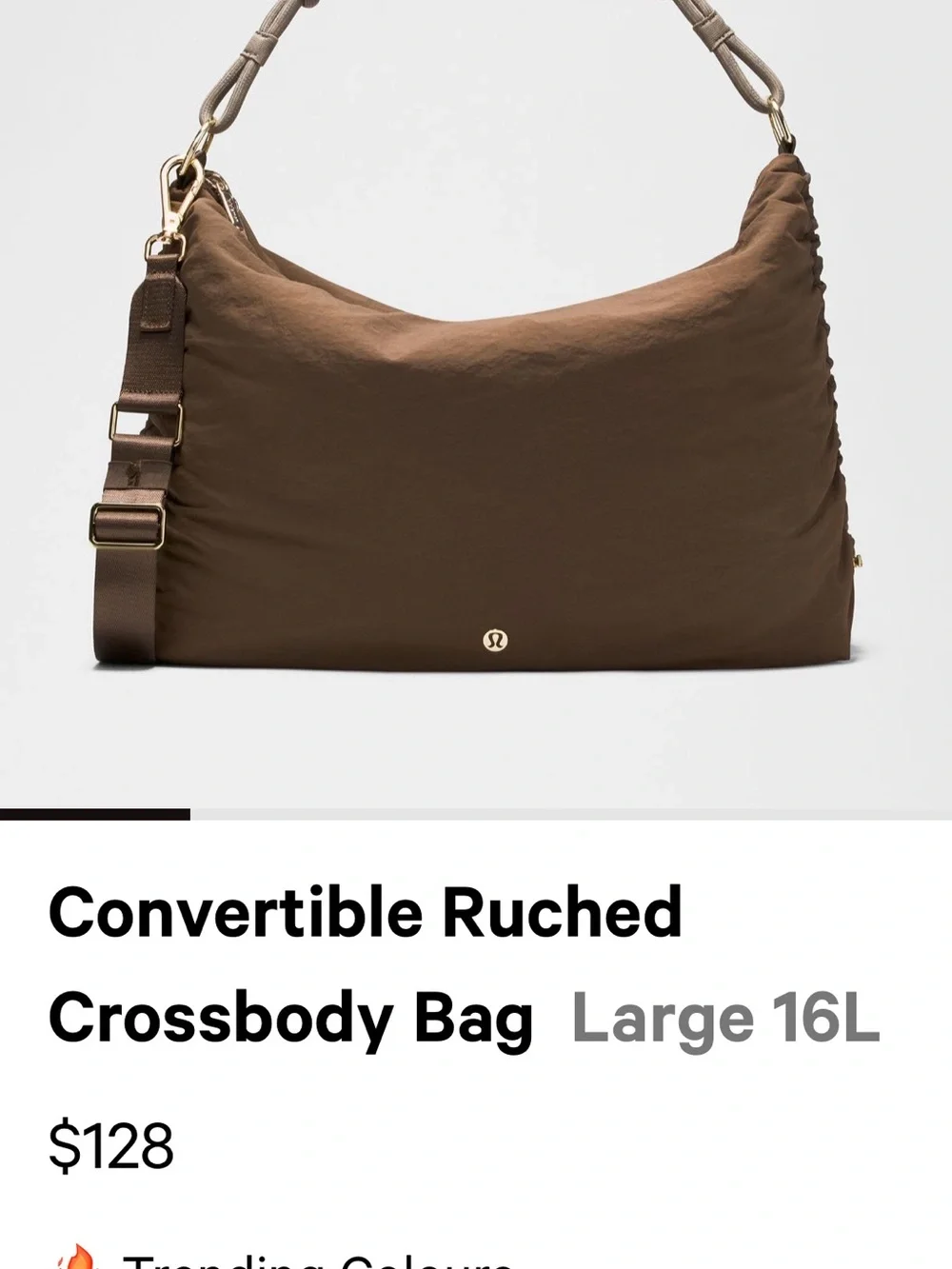 UNICORN PURPLE SUPER RARE COLOR Lululemon convertible ruched large crossbody bag